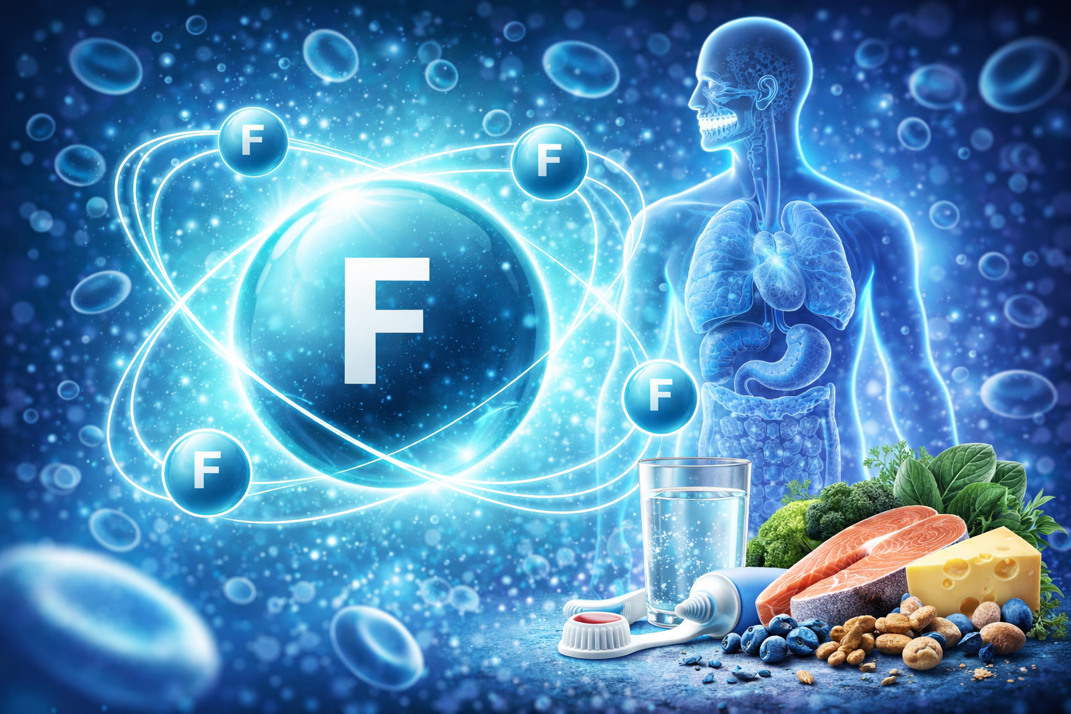 fluor w organizmie mikroelement niedobor nadmiar zrodla